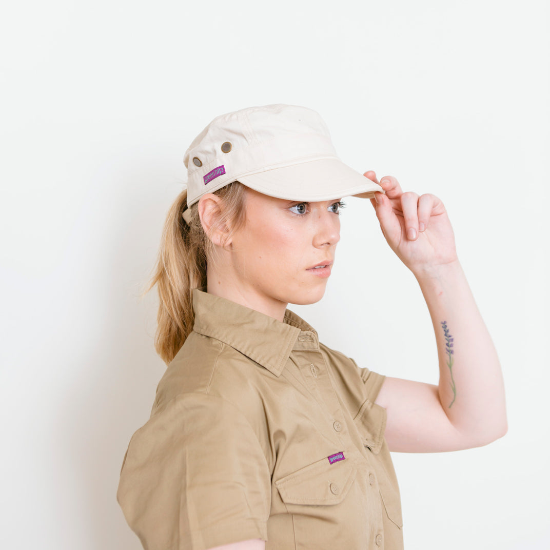 womens tradie hat cap oatmeal cream