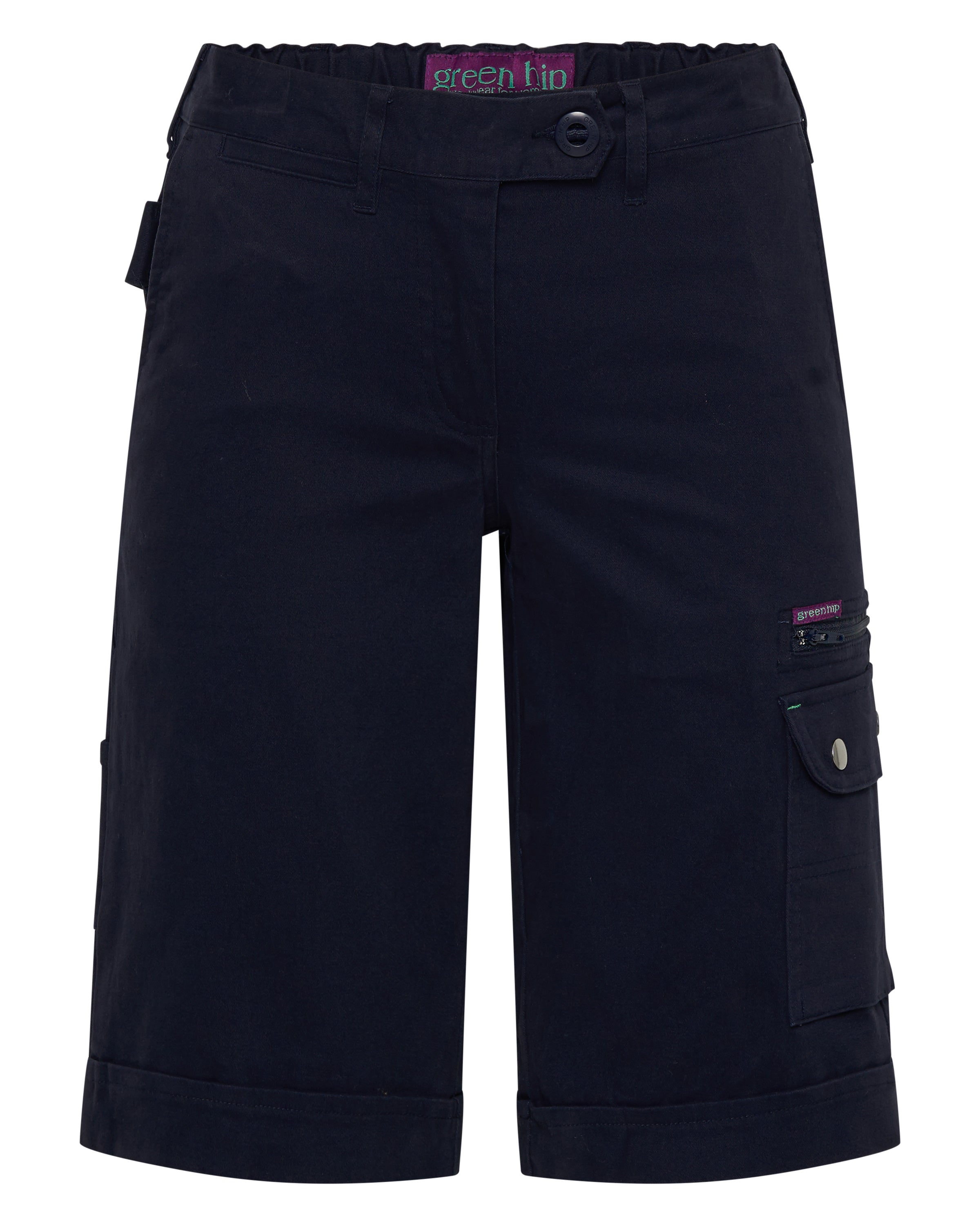 Navy blue work shorts on sale womens