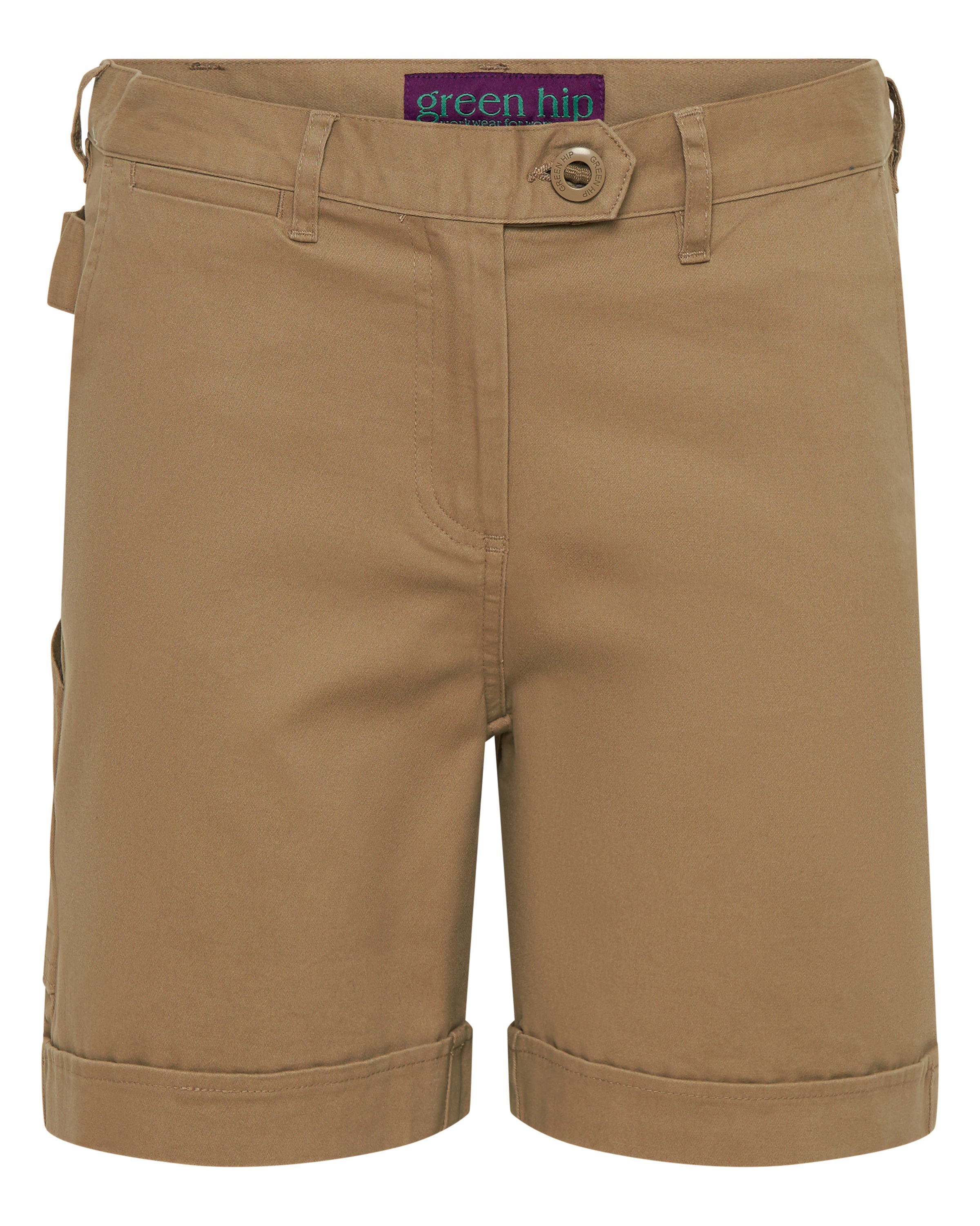 Khaki work hot sale shorts womens