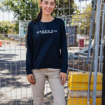 'Green Hip' Womens Long Sleeve T-Shirt