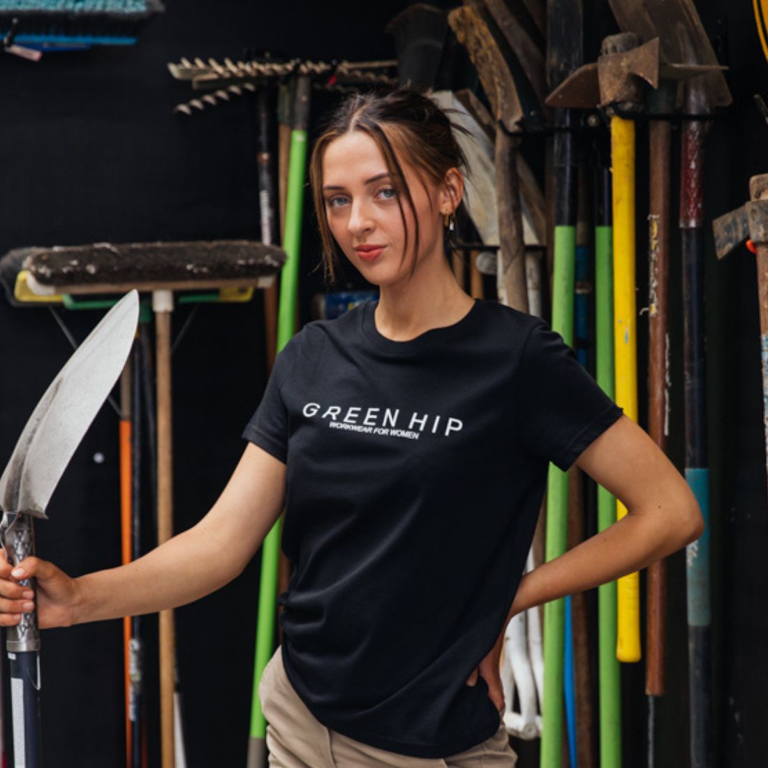 'Green Hip' Womens Organic Short Sleeve T-Shirt