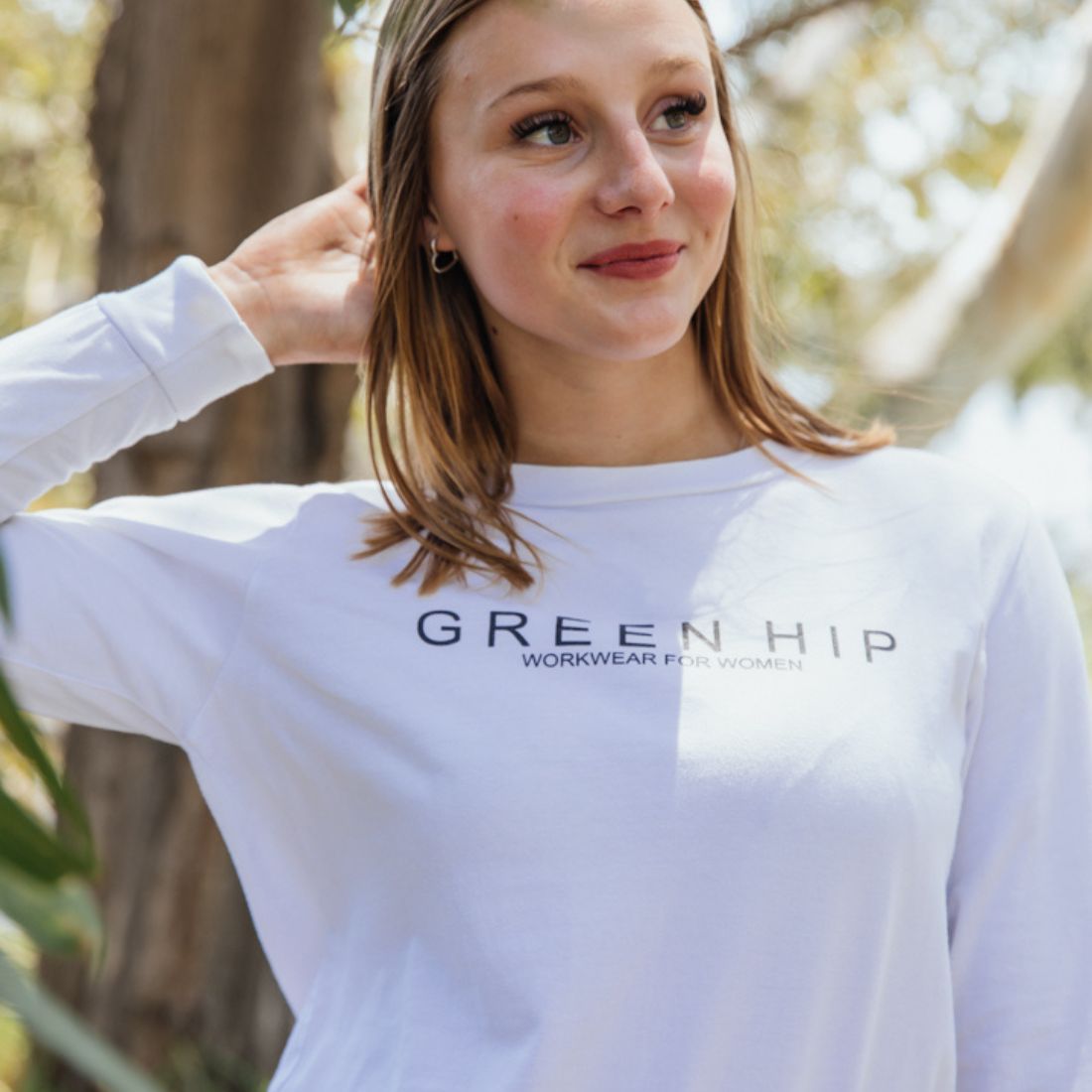 'Green Hip' Womens Long Sleeve T-Shirt
