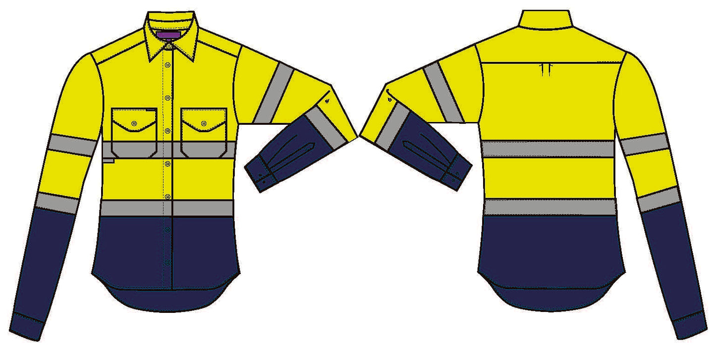 Light Weight Shirt HiVis Two Tone Reflective 'The All Nighter'
