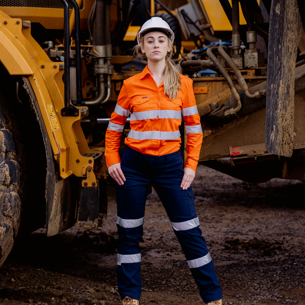 tradie lady womens cargo pants reflective tape